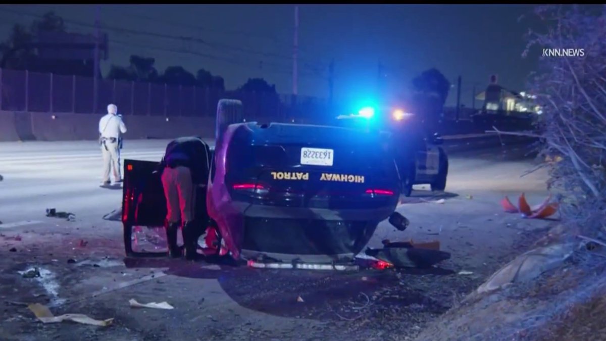 CHP officer injured in rollover crash in Willowbrook – NBC Los Angeles