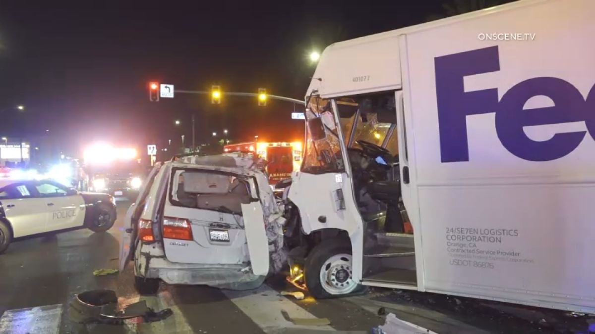 FedEx driver arrested accused of DUI after crash in Anaheim – NBC Los Angeles