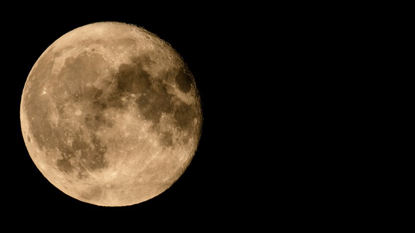 TURIN, ITALY – AUGUST 02: The Sturgeon Super Moon is seen on August 2, 2023 in Turin, Italy. This is the first of two super moons in the month of August, with the end of the month seeing a rare super blue moon, which happens about once every ten years.