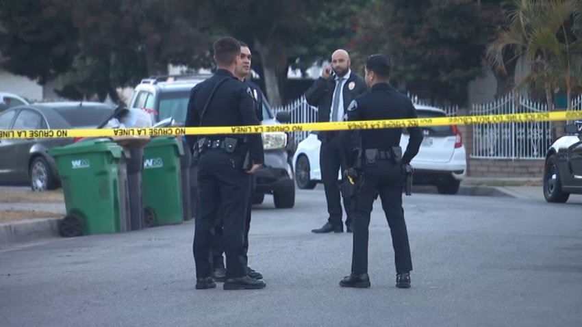 Authorities at the scene of a stabbing Dec. 26, 2024 in Baldwin Park.