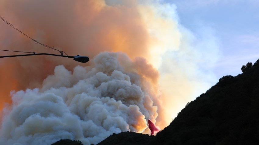 A view of the Franklin Fire Tuesday Dec. 10, 2024 in Malibu.