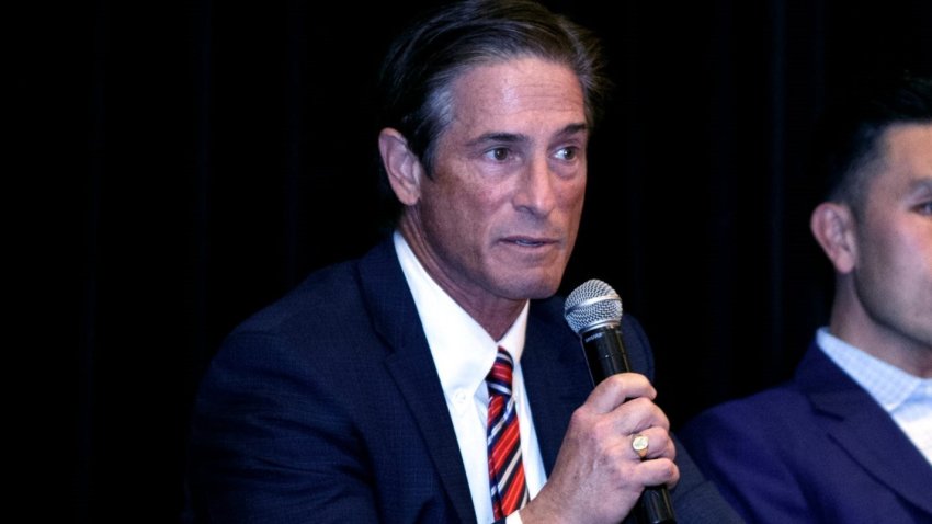 Nathan Hochman is pictured at a candidate forum hosted by The Lincoln Club of the Coachella Valley in Rancho Mirage on May 9, 2022.