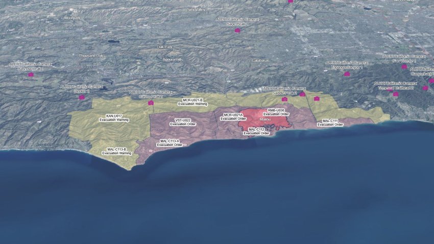 Map shows where the Franklin Fire is burning in Malibu.