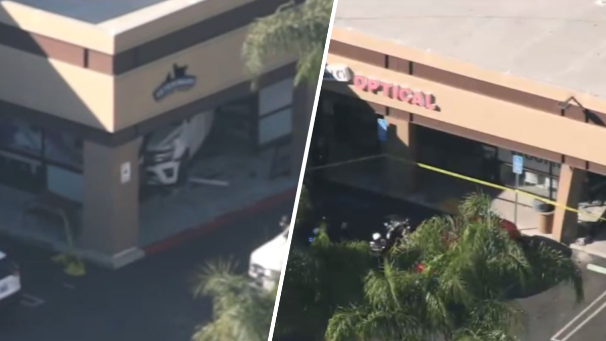 Car Crashes into Woodland Hills Strip Mall, Injuring Two