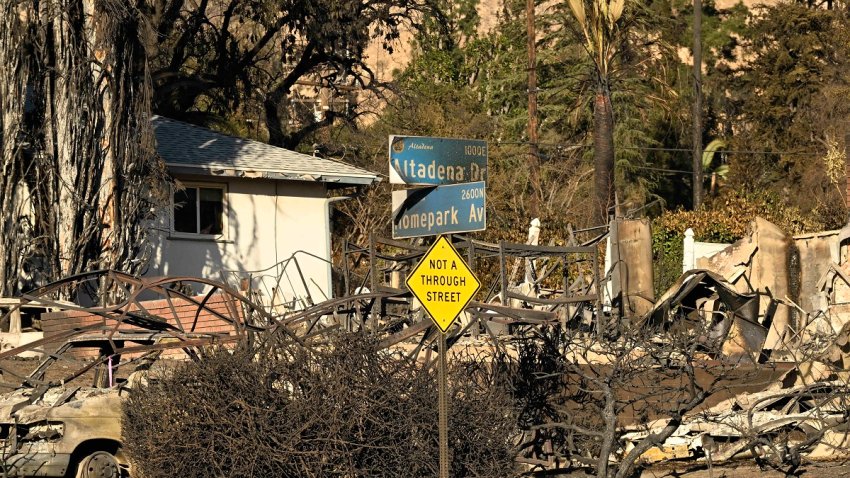 Altadena, CA – January 15: A structured destroyed at Altadena Dr. and Homepark Ave. during the Eaton Fire in Altadena on Wednesday, January 15, 2025.(Photo by Keith Birmingham/MediaNews Group/Pasadena Star-News via Getty Images)