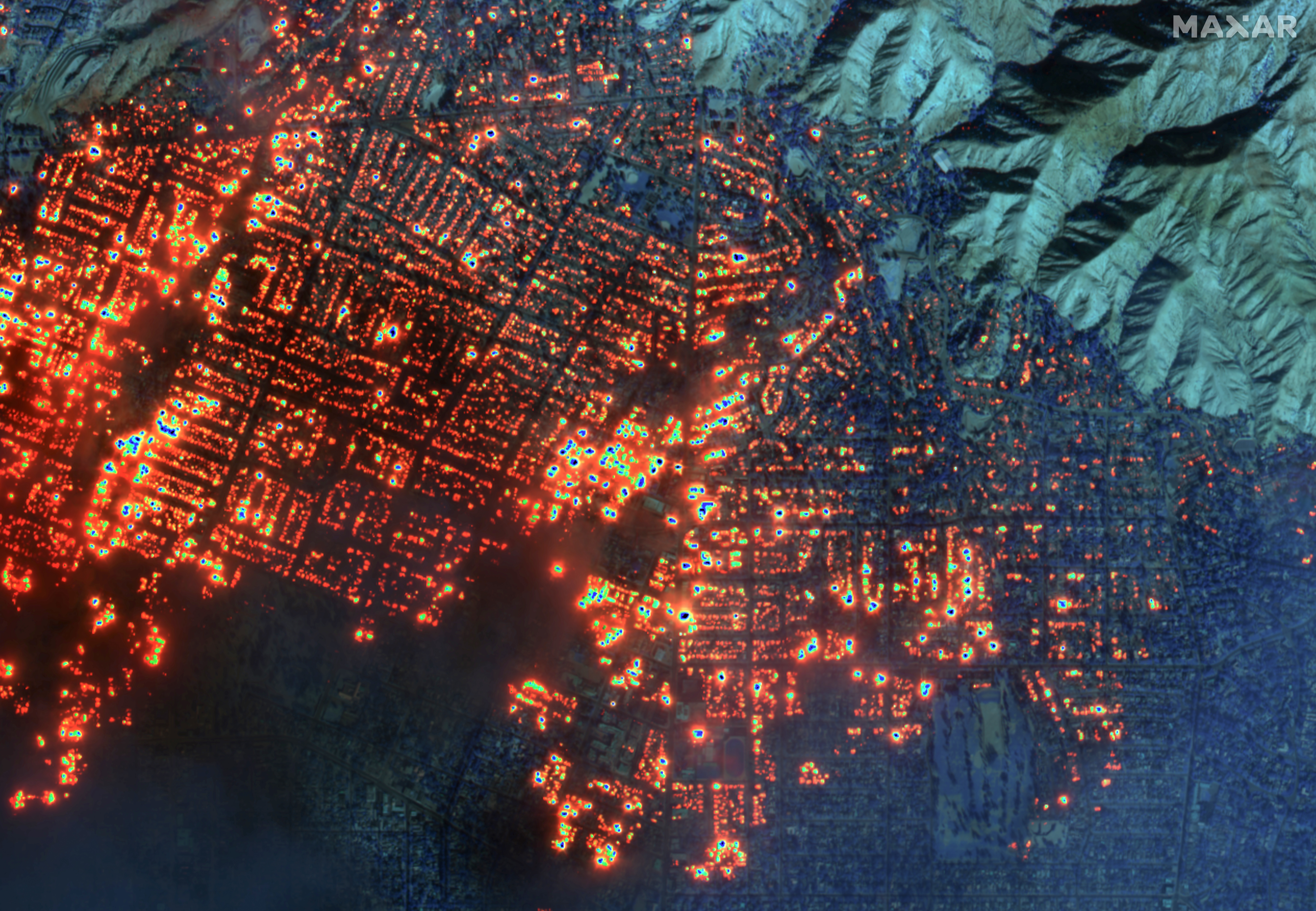 Satellite images show wildfires burning in Southern California – NBC 