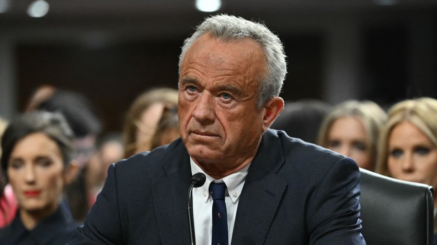 US Secretary of Health and Human Services nominee Robert F. Kennedy Jr. testifies during a Senate Finance Committee hearing on his nomination to be Health and Human Services Secretary, on Capitol Hill in Washington, DC, January 29, 2025. 