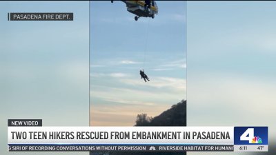 2 teen hikers rescued from embankment in Pasadena