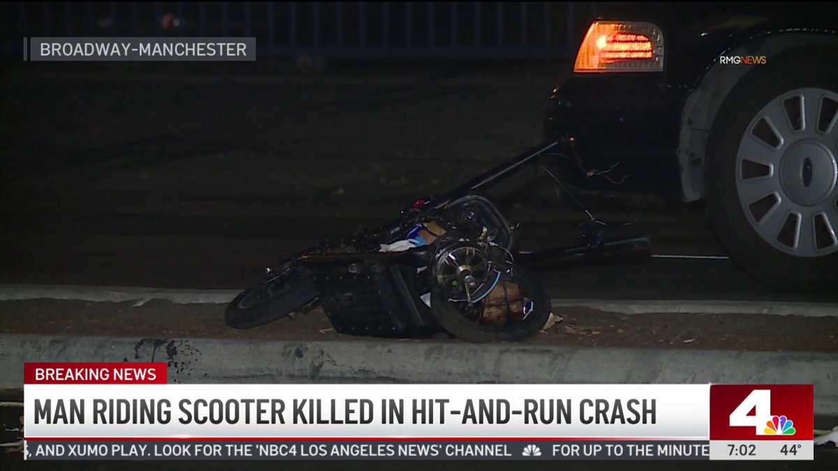 Man riding scooter killed in hit-and-run crash – NBC Los Angeles