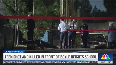 Teen shot and killed in front of Boyle Heights school