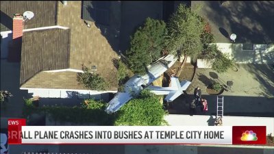 Small plane crashes in Temple City neighborhood