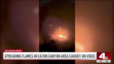 Spreading flames in Eaton Canyon area caught on video