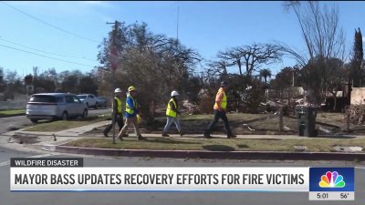 Mayor Bass updates recovery efforts for fire victims