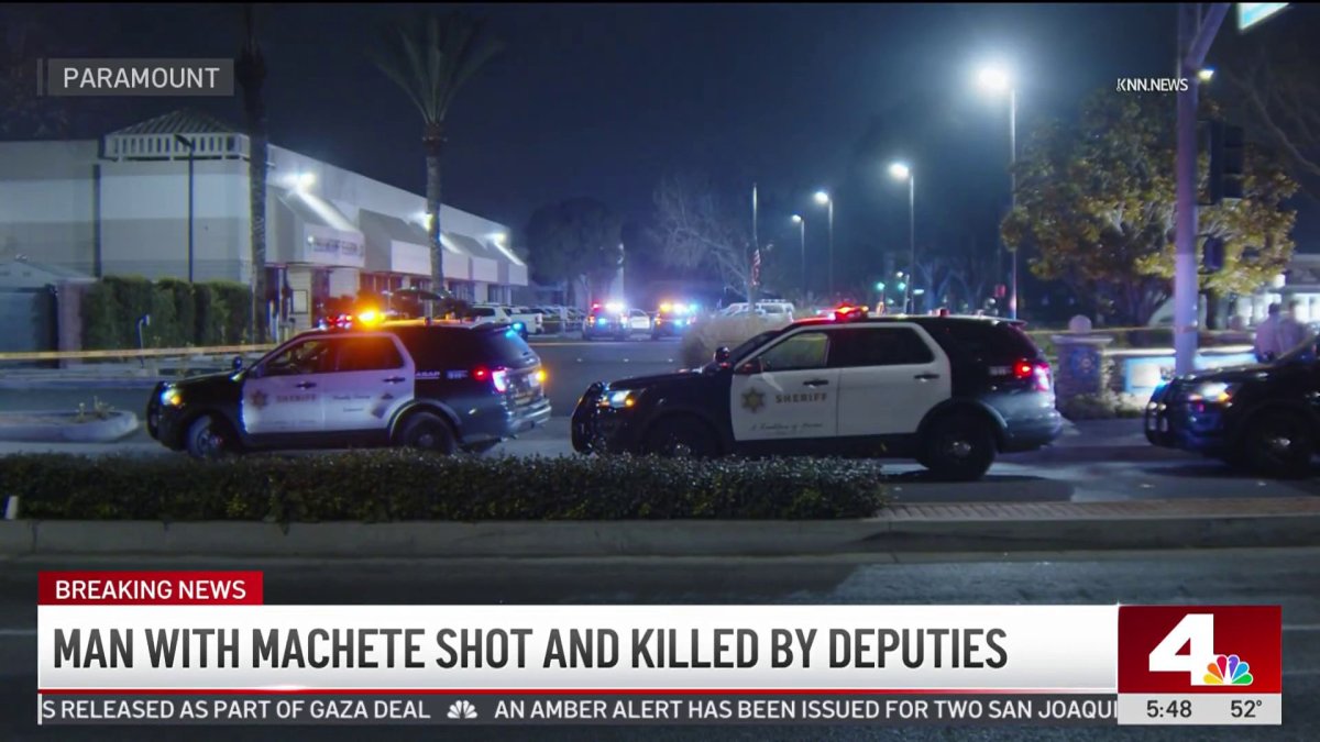 Man with machete shot and killed by deputies – NBC Los Angeles