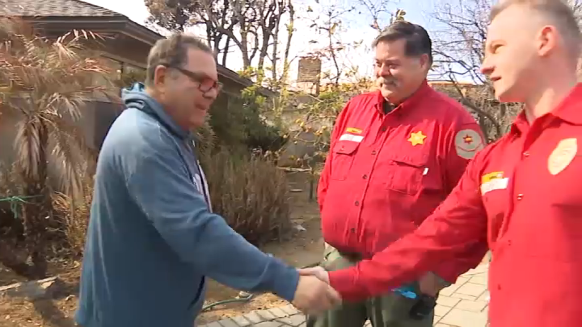 Homeowner meets rescue team who saved his home in the Eaton Fire – NBC Los Angeles