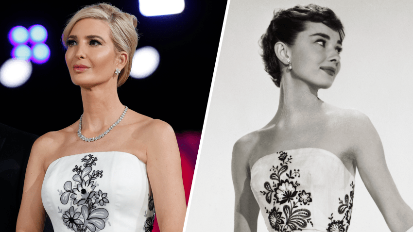 (L-R) Ivanka Trump, Audrey Hepburn.