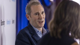 Amazon CEO Andy Jassy speaks at the Bloomberg Technology Summit in San Francisco on June 8, 2022.