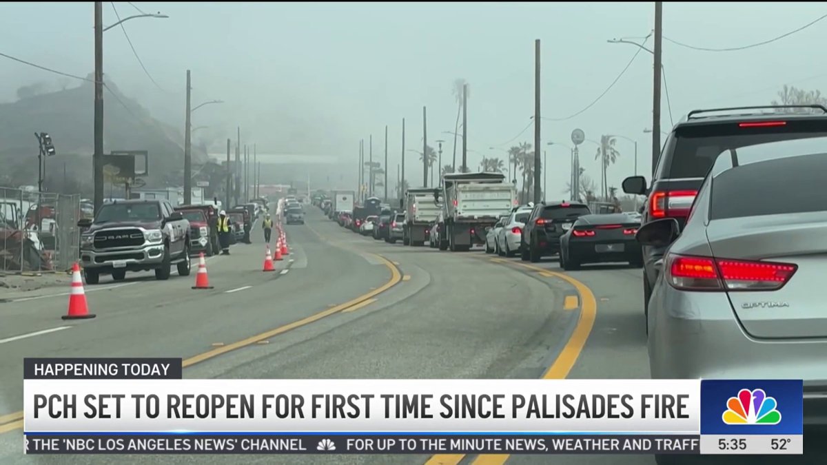 PCH set to reopen for first time since Palisades Fire – NBC Los Angeles