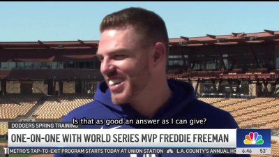 Freddie Freeman says he's on track for season opener