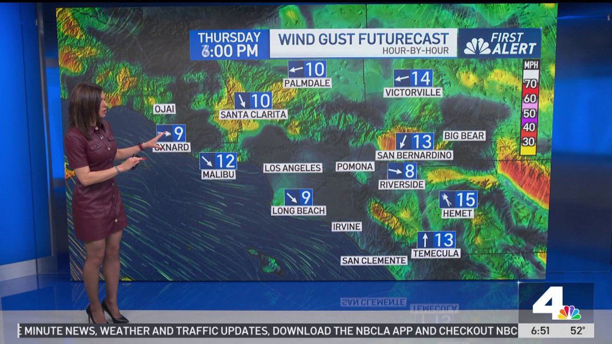 First Alert Forecast: Temperatures into the 70s – NBC Los Angeles