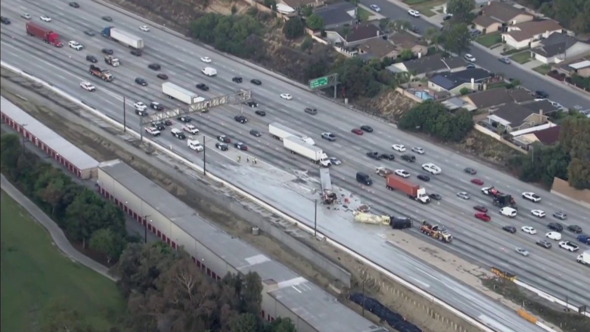 Fatal Big Rig Crash Kills 1, Snarls Traffic on 60 Freeway, Baldwin Park