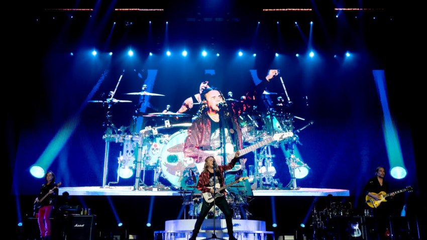 MADRID, SPAIN – JULY 03: Fher Olvera, Sergio Vall?n, Alex Gonz?lez and Juan Calleros of Man? perform at WiZink Center on July 03, 2024 in Madrid, Spain. (Photo by Samuel de Roman/Redferns)