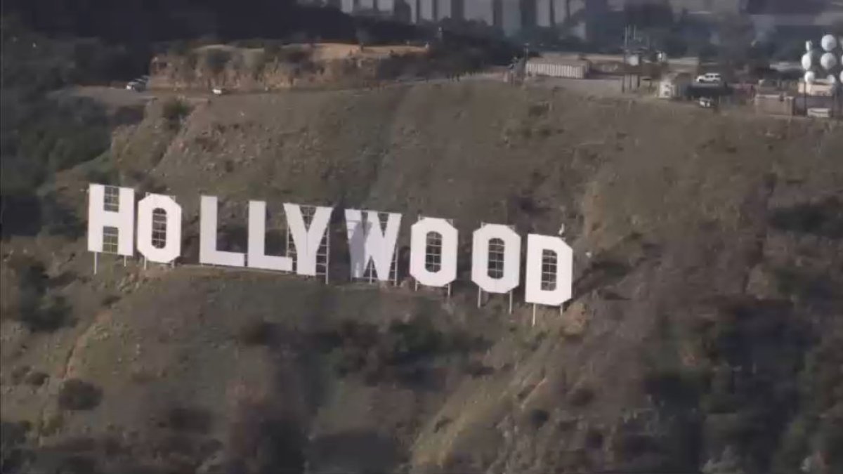 Authorities respond to man with flag who climbed ‘D' of Hollywood sign