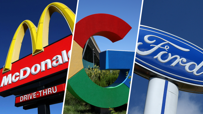 McDonald's, Google, Ford logos