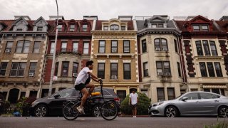 Residential apartment buildings in the Brooklyn borough of New York, US, on Wednesday, July 17, 2024.