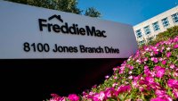 A sign for Freddie Mac is seen at their corporate headquarters campus on Oct. 9, 2024 in Tysons Corner, Virginia. 