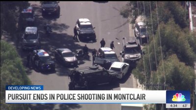 Officers open fire on car chase suspect after barricading self in Montclair