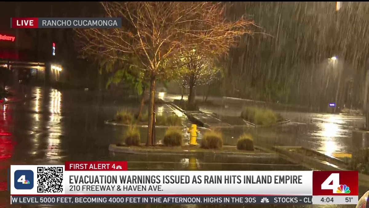 Evacuation warnings issued as rain hits Inland Empire – NBC Los Angeles