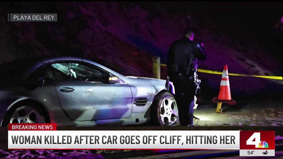 Woman killed after car goes off a cliff and hits her in Playa del Rey ...