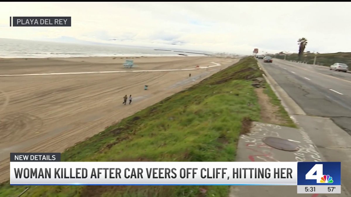 Car rolls of Playa del Rey cliff, kills a woman – NBC Los Angeles