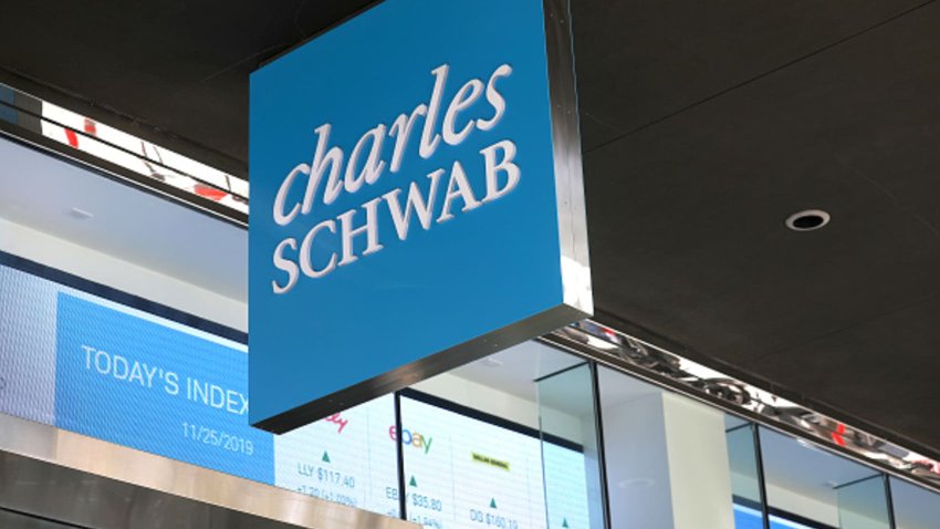 Ticker seen at Charles Schwab headquarters located on 211 Main St. seen on Monday, Nov. 25, 2019, in San Francisco, Calif. (Photo By Liz Hafalia/The San Francisco Chronicle via Getty Images)