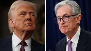 U.S. President Donald Trump and U.S. Federal Reserve Chair Jerome Powell.