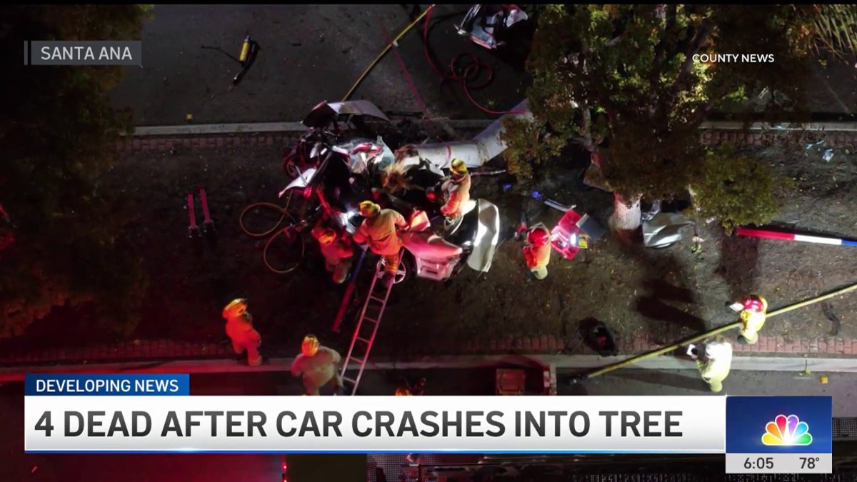 4 dead after car crashes into tree in Santa Ana – NBC Los Angeles