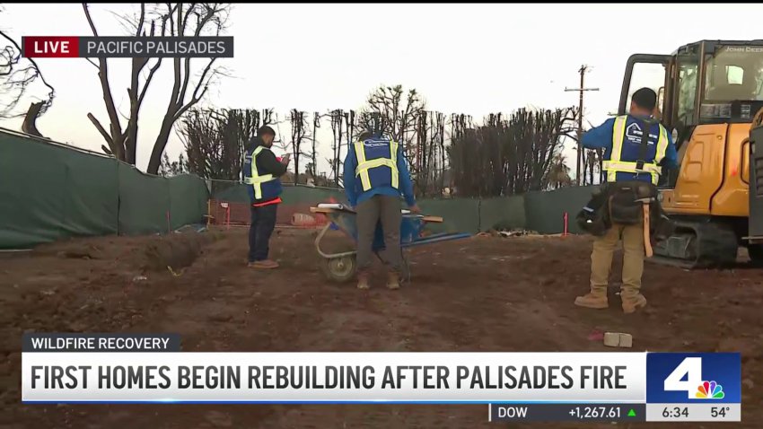 First homes begin rebuilding after Palisades Fire