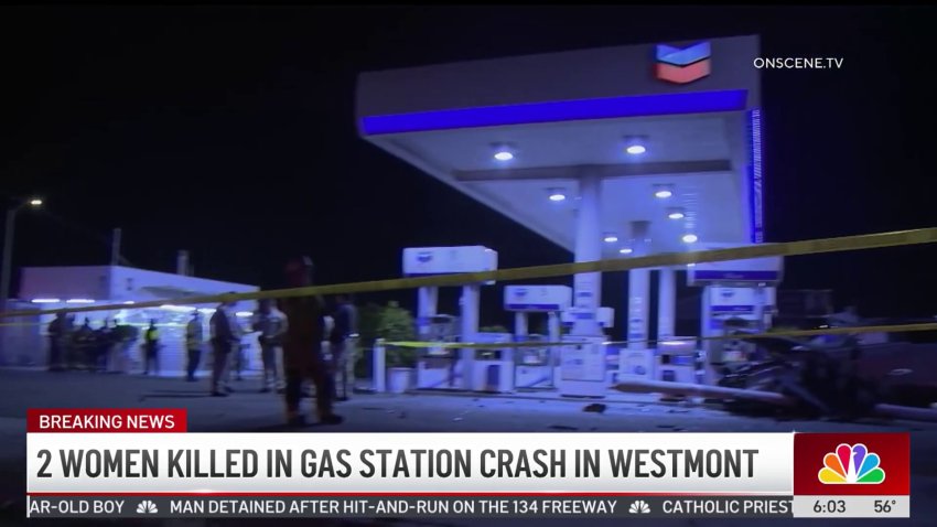 2 women killed in gas station crash in Westmont