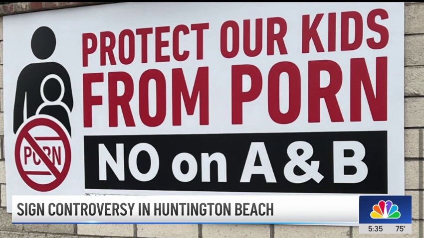 Controversial signs in Huntington Beach vandalized