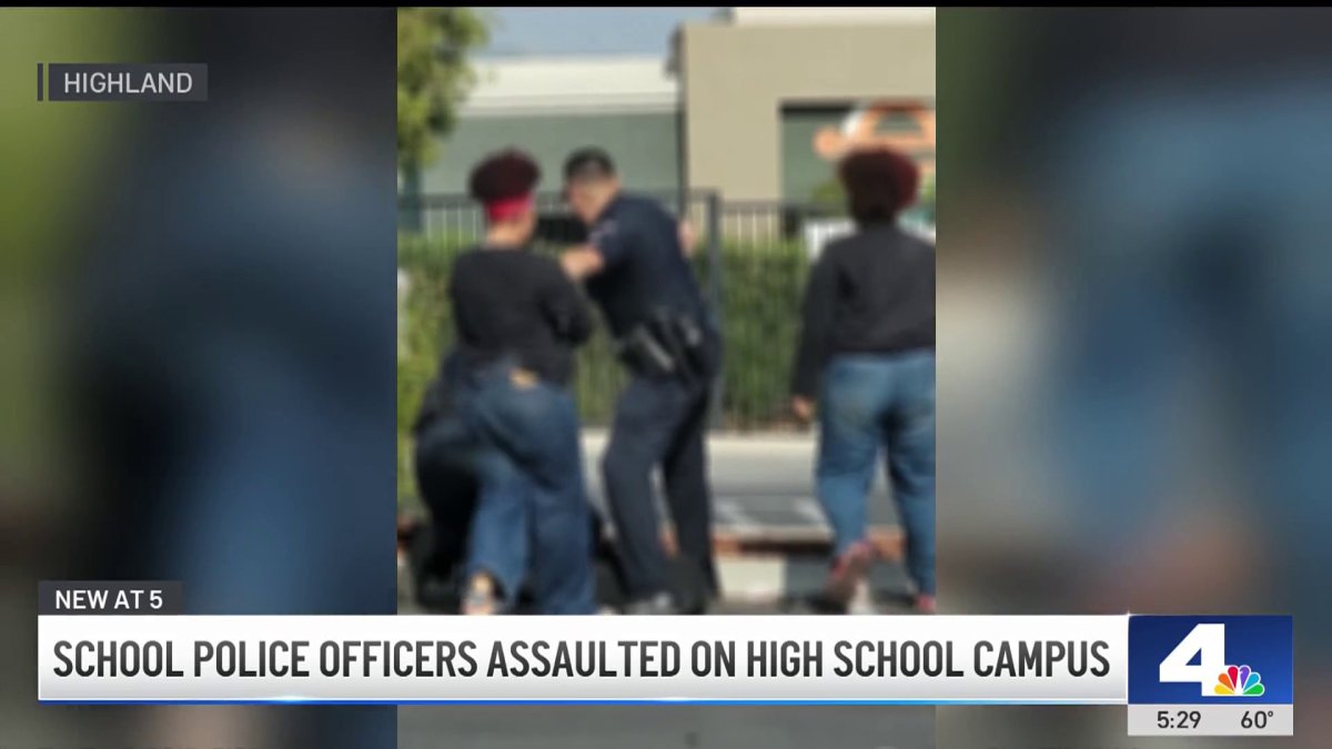 School police officers assaulted at high school campus in Highland ...
