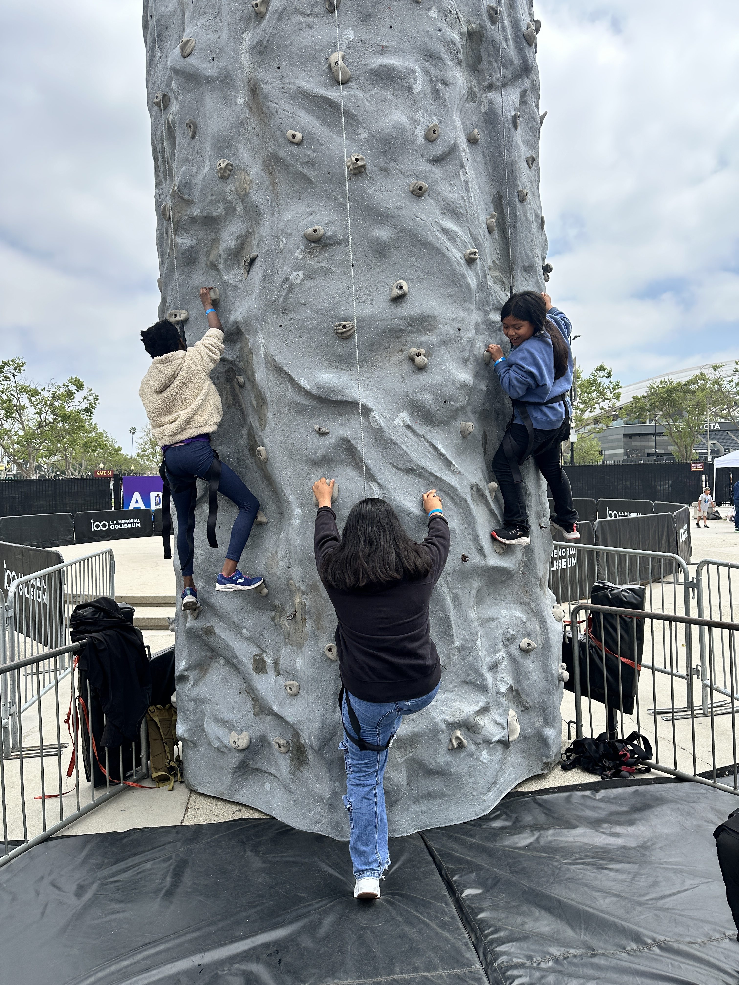 Rock wall action had everyone climbing with confidence.