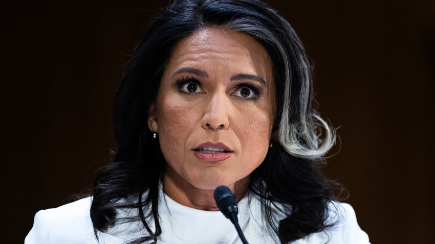 Tulsi Gabbard, President Donald Trump’s nominee to be Director of National Intelligence, testifies during her Senate Select Intelligence Committee confirmation hearing in Dirksen building on Thursday, January 30, 2025.