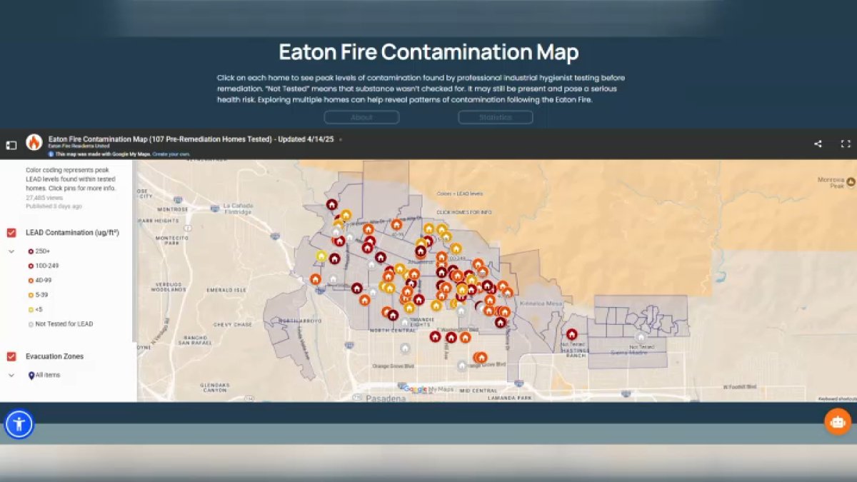 Elevated lead levels near Eaton Fire burn scar keep residents out – NBC ...