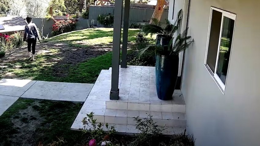 A still image from LAPD video released in connection with a police shooting in Eagle Rock.