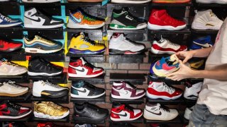 Cool Kicks, a sneaker store on Melrose Avenue in Los Angeles, in 2023.