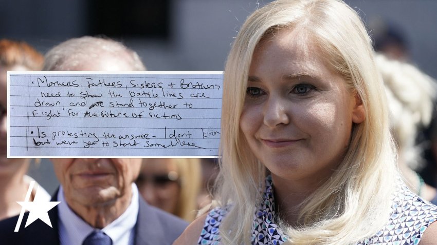 Virginia Giuffre's family releases handwritten note she left before her death – NBC Los Angeles
