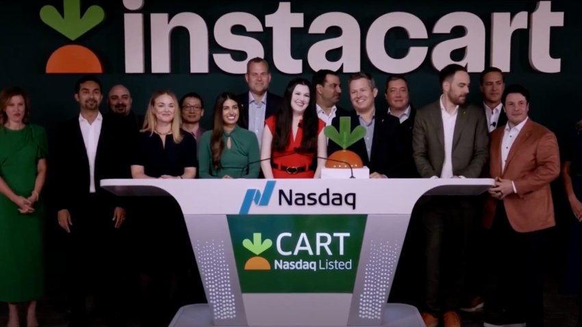 Instacart celebrates their IPO at the Nasdaq on Sept. 19th, 2023.