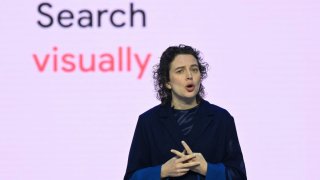 Liz Reid, vice president, search, Google speaks during an event in New Delhi on December 19, 2022.