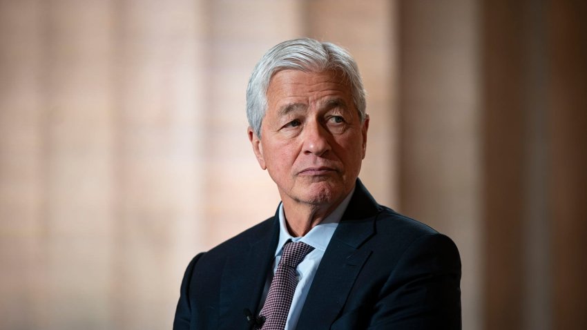 Jamie Dimon, chief executive officer of JPMorgan Chase & Co., speaks during the 2025 National Retirement Summit in Washington, DC, US, on Wednesday, March 12, 2025.
